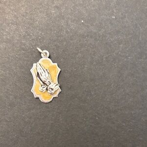 Gold and Silver Prayer Pendant Necklace
Vintage Made West Germany